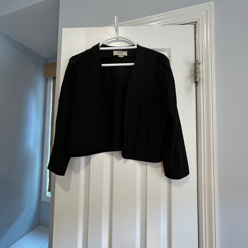 Bergdorf Goodman Bolero Black Silk Jacket